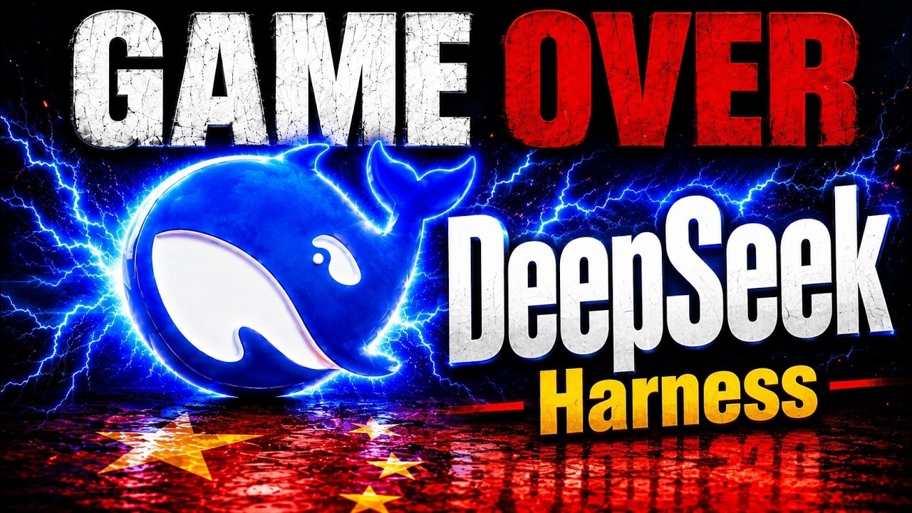 ภาพปกวิดีโอมีโลโก้วาฬและข้อความ DeepSeek Harness กับ GAME OVER