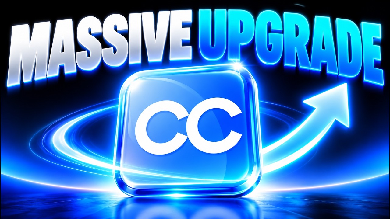 ภาพปกคลิป Google CC พร้อมตัวอักษร CC และข้อความ MASSIVE UPGRADE
