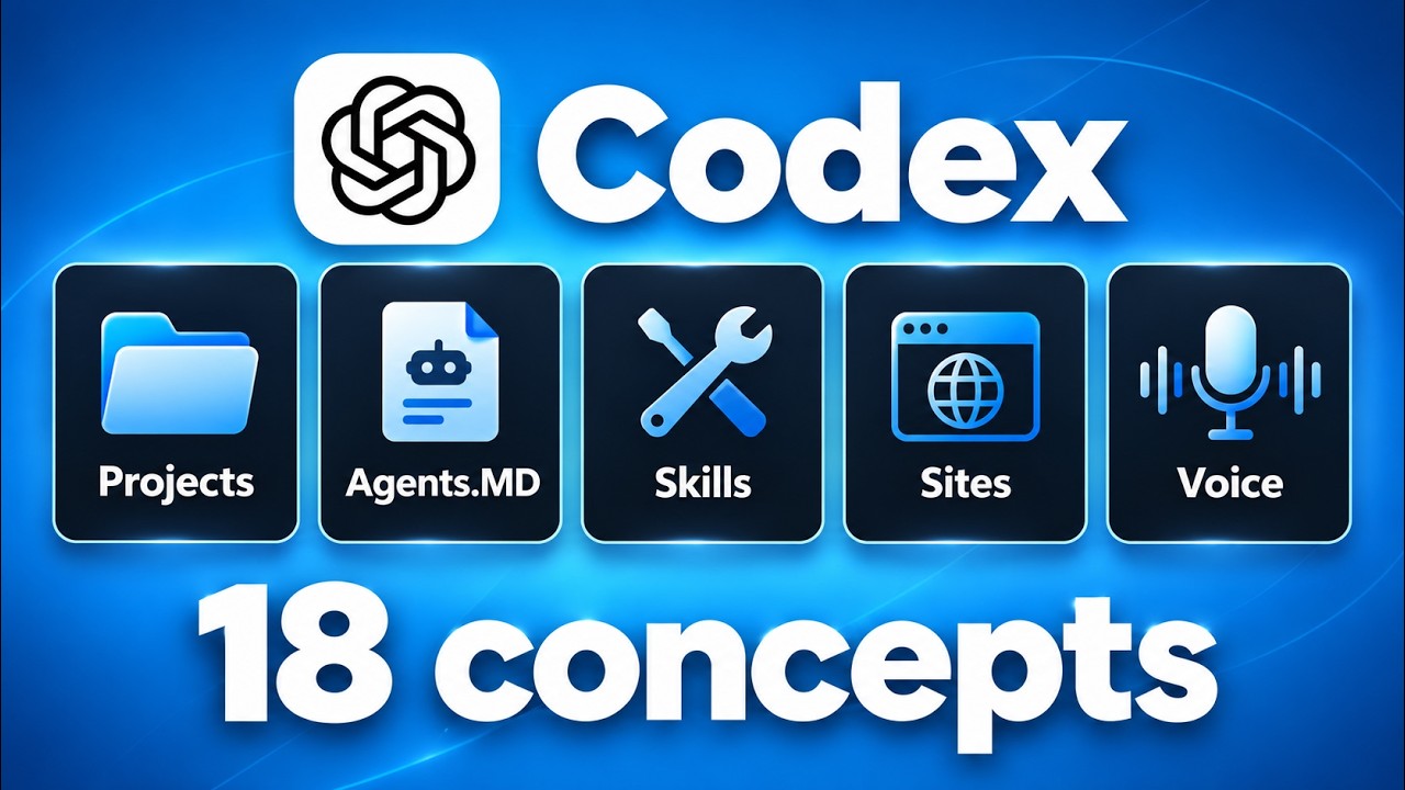 ภาพปกวิดีโอ Every Codex Concept Explained for Non-Coders ของ Nate Herk