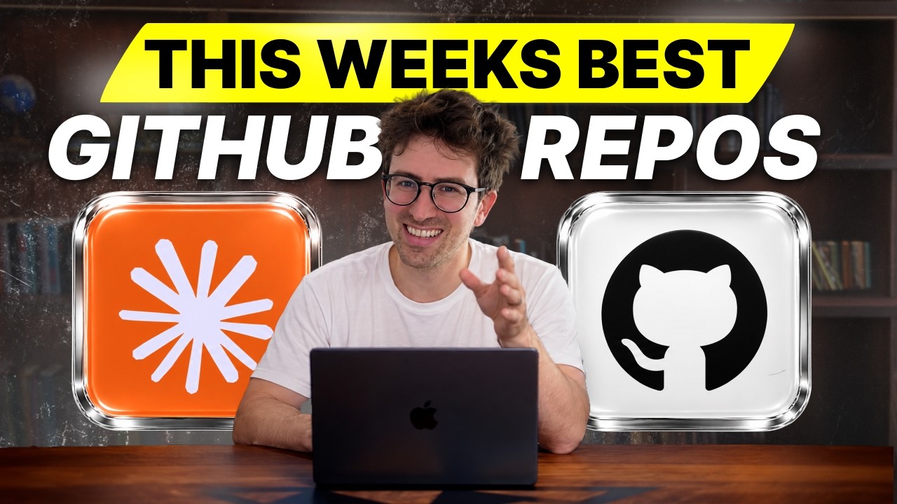 ภาพปกคลิป GitHub Repos ของ Greg Isenberg พร้อมสัญลักษณ์ Claude และ GitHub