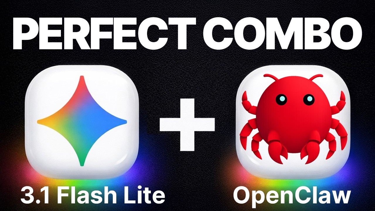video thumbnail for 'OpenClaw + Gemini 3.1 Flash Lite is INSANE!'